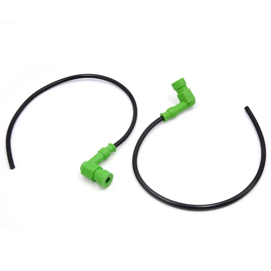 4 x Silicone 90° Spark Cap Ignition Wire Cable Green for Motorcycle Engine