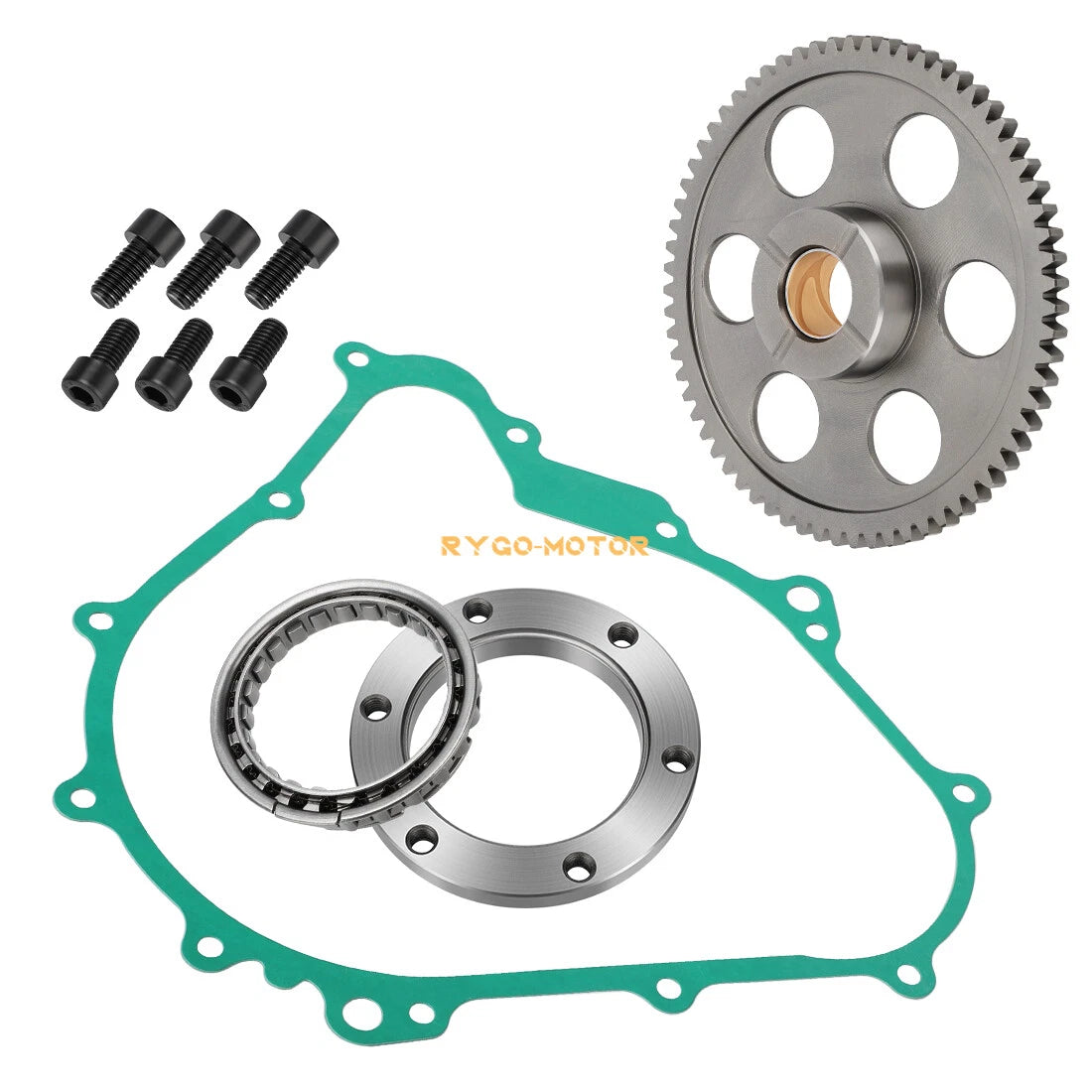 Starter Clutch One Way Gear Bearing W/Gasket for Yamaha Grizzly/Kodiak 400-450
