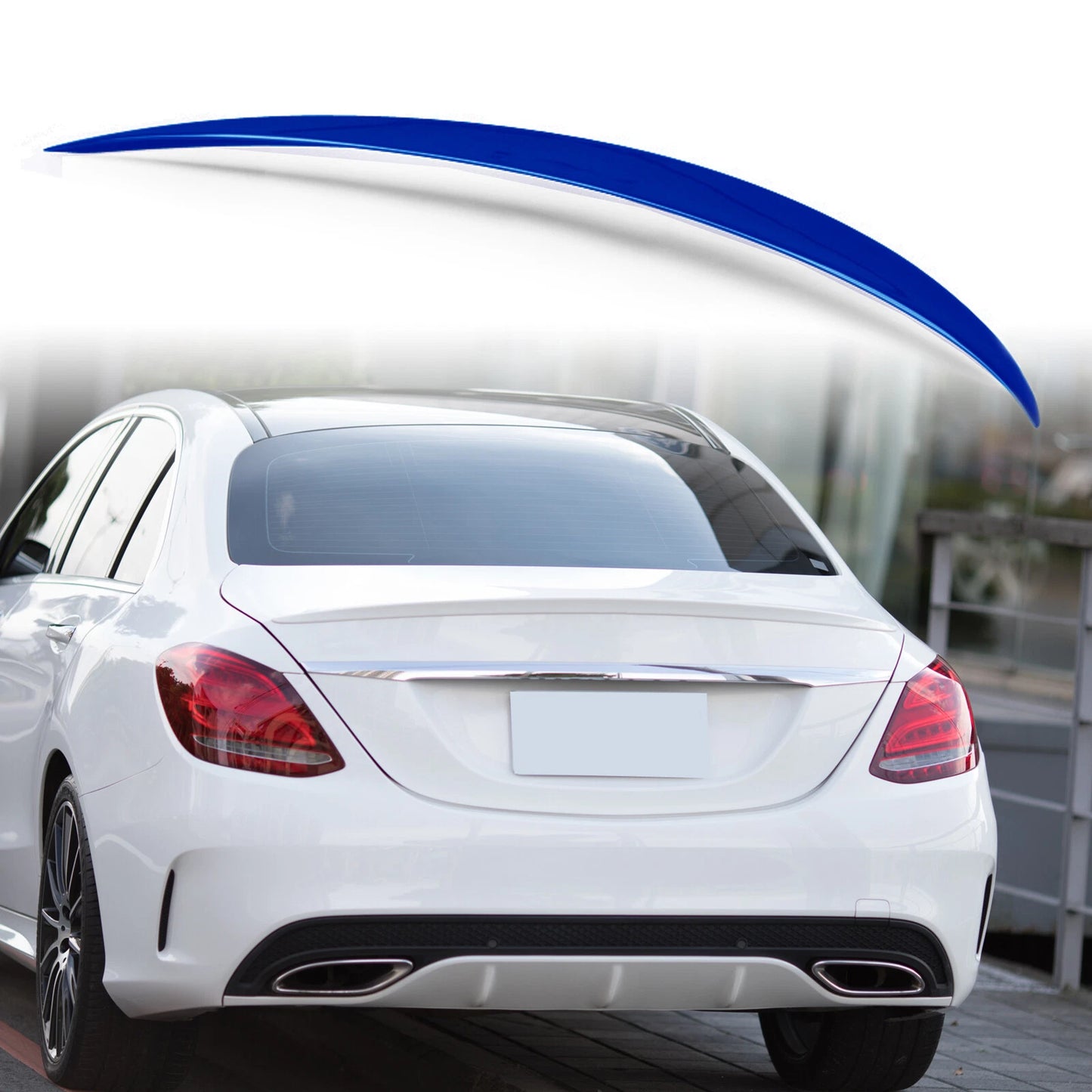 Cavansite Blue A Style Rear Boot Spoiler for Mercedes Benz W205 (2015-2020)