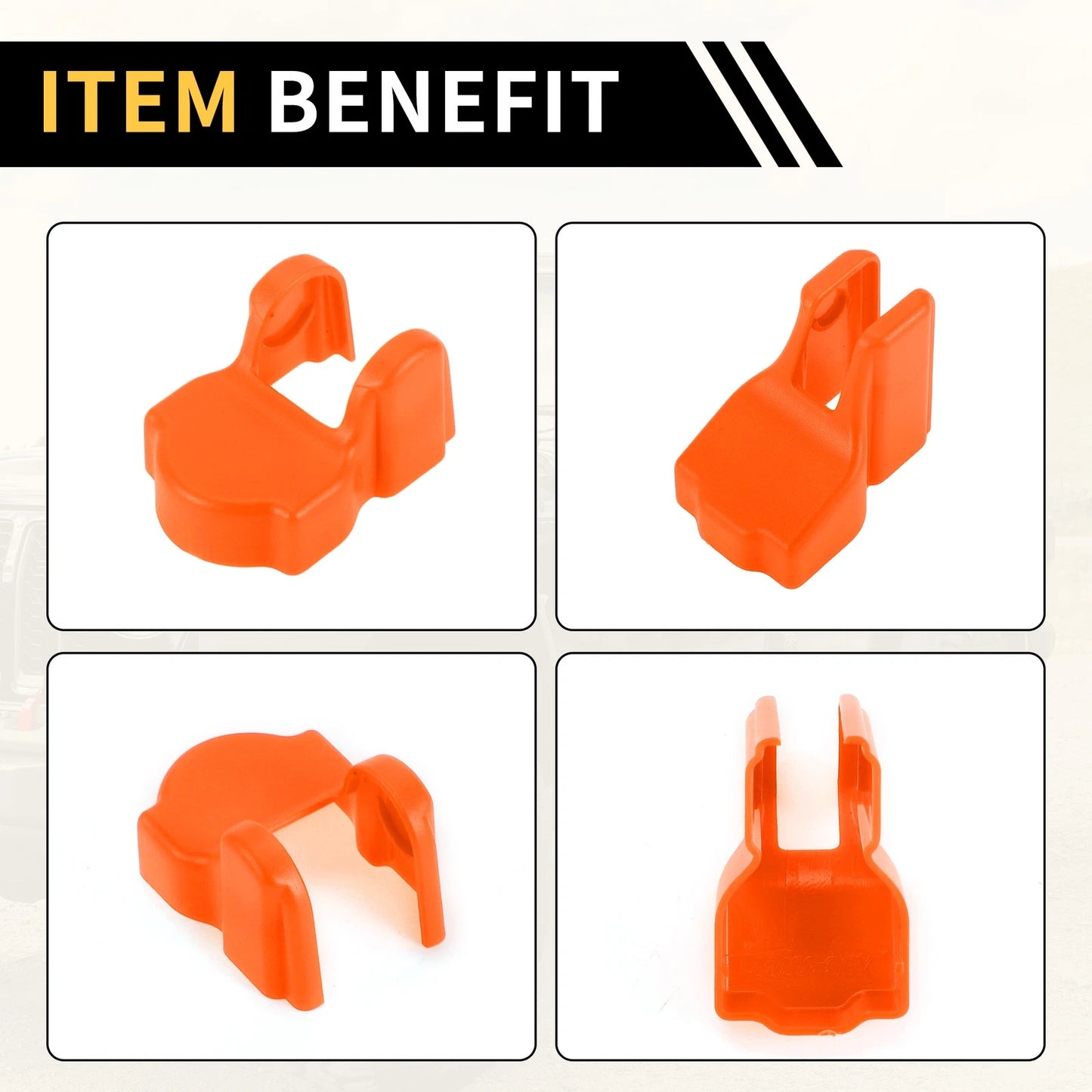 Door Limiting Cover Trim for Jeep Wrangler JL JLU (2018-2024) - Orange