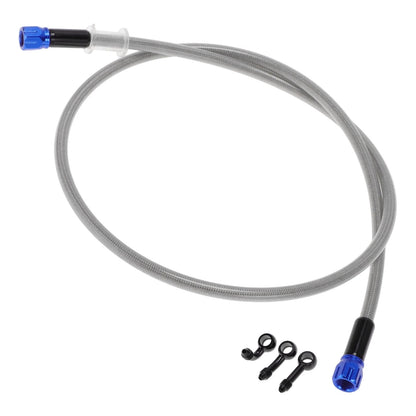 100cm Motorcycle Brake Clutch Oil Hose Line for Motorcycles Silver Tone
