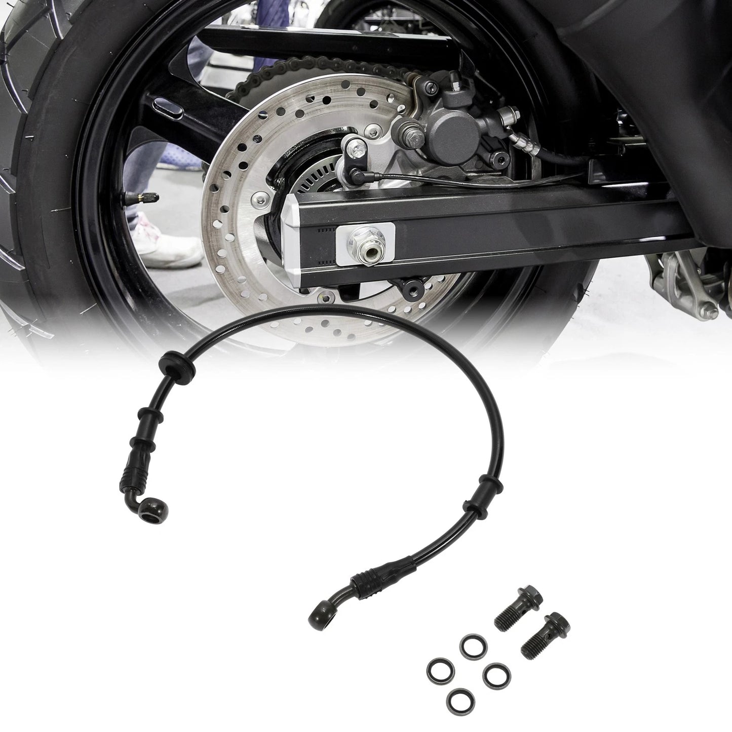 Hose / 50 cm / Brake Oil Nylon PU Stainless Steel Wire Braid for Motorcycle