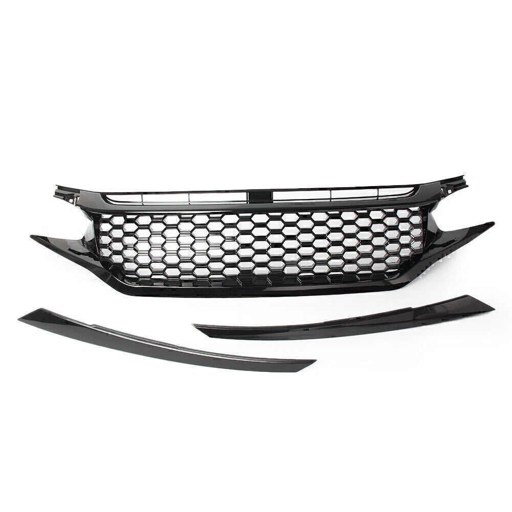 Mesh Honeycomb Front Upper Grille for Honda Civic (2016-2018)