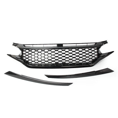 Mesh Honeycomb Front Upper Grille for Honda Civic (2016-2018)