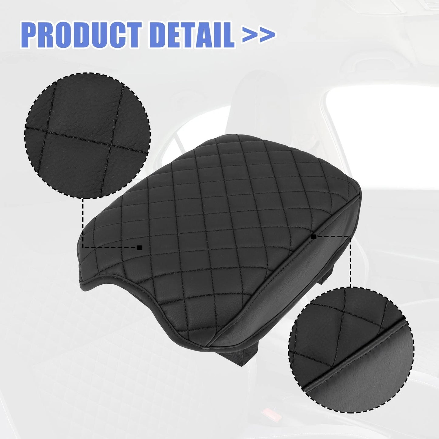 Microfiber Leather Console Lid Armrest Pad Cover for Toyota Tacoma (2016-2020)