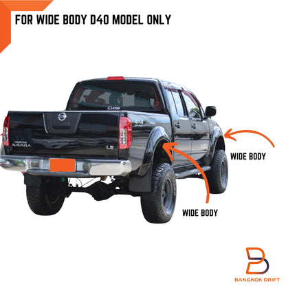 Black Fender Flare Arch for Nissan Navara D40 Widebody 4-Door Dual Cab