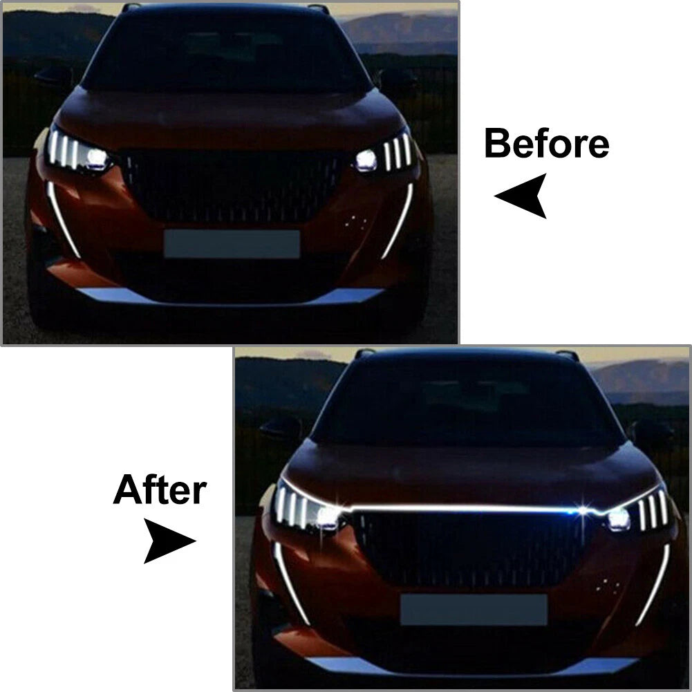 150CM LED Daytime Running Light Strip for Car - Flexible Decorative Lamps