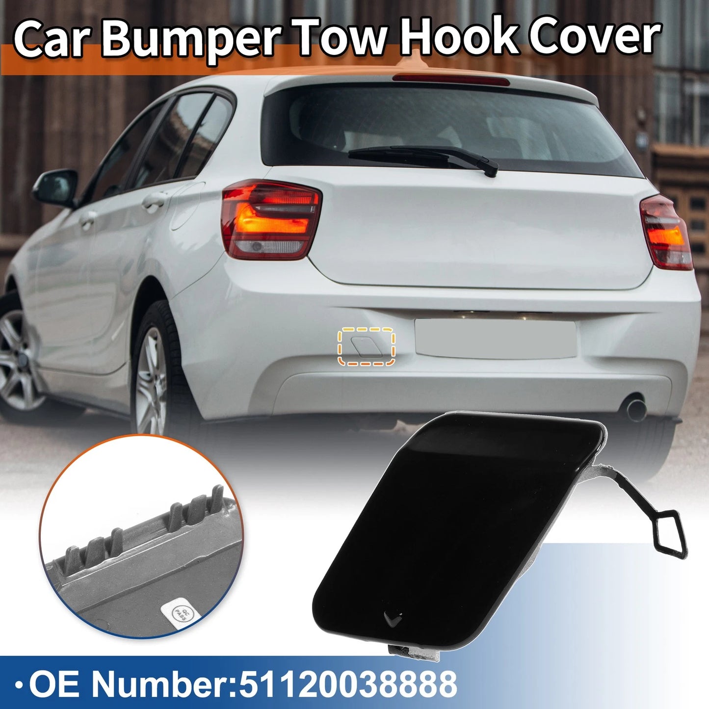 Rear Tow Hook Cover for BMW 1 Series F20 F21 (2011-2019)
