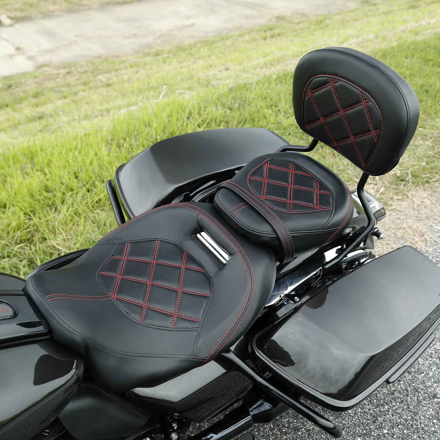 Driver & Passenger Backrest Pad for Harley CVO Street Road Glide (2009 - 2023)