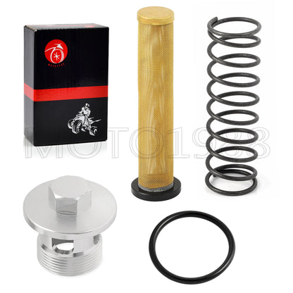 OIL FILTER SCREEN W CAP SPRING for Kawasaki Vulcan 1600 VN1600 A/B/D/G 2003-2008