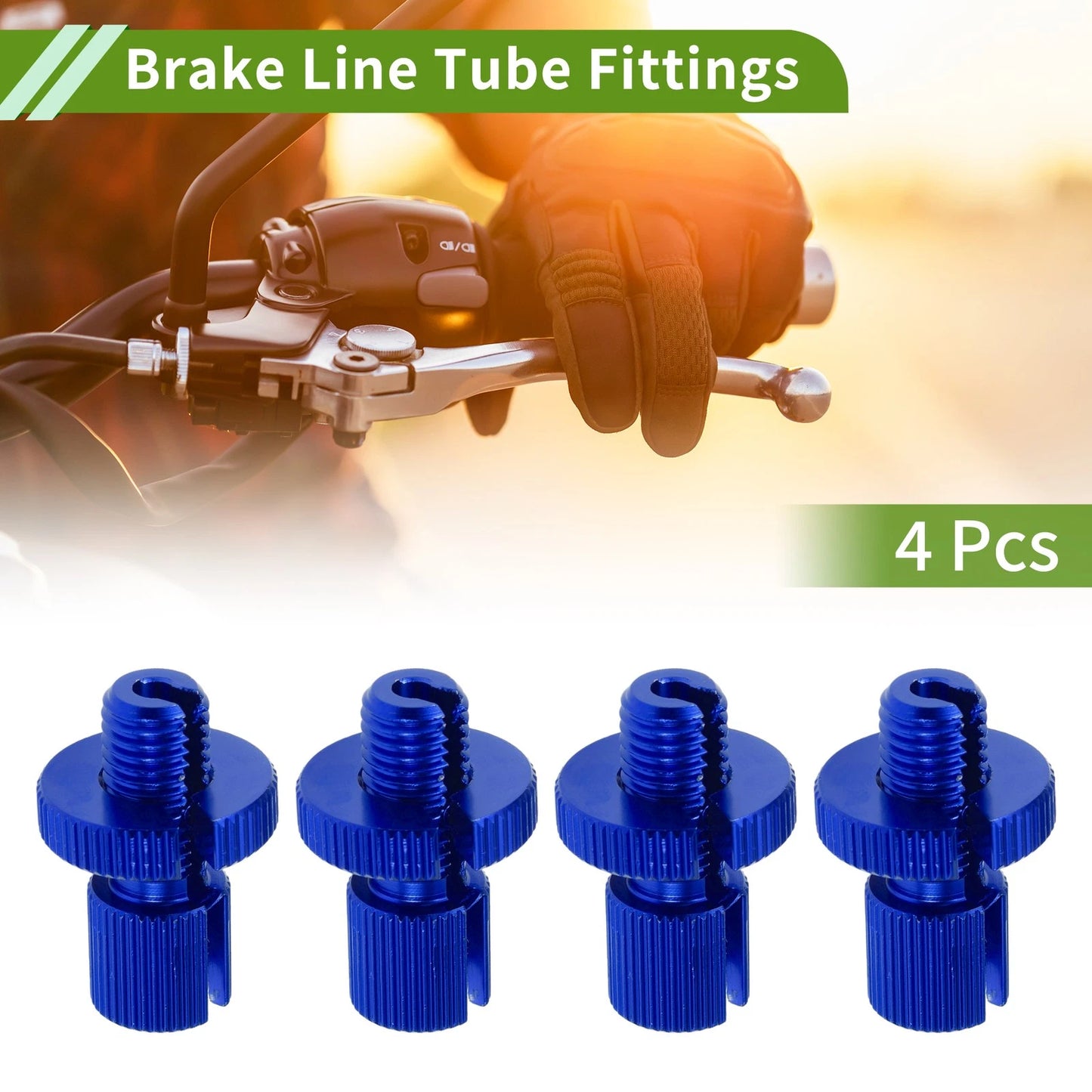 4 x M10 Aluminum Motorcycle Clutch Brake Cable Adjuster Screw Blue for Bike