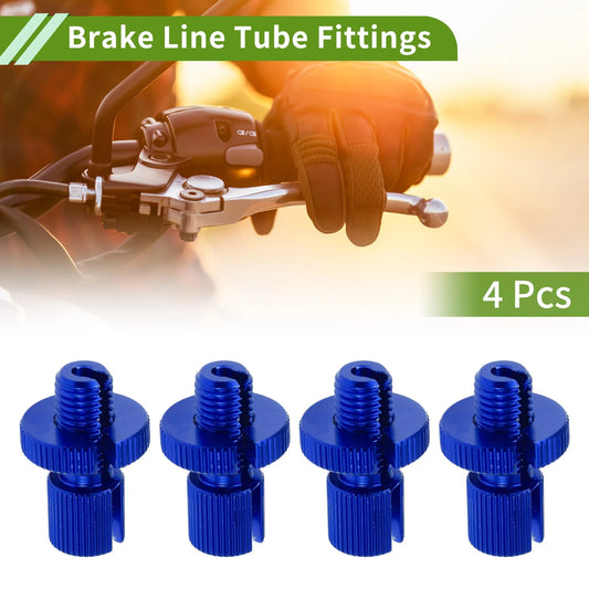 4 x M10 Aluminum Motorcycle Clutch Brake Cable Adjuster Screw Blue for Bike