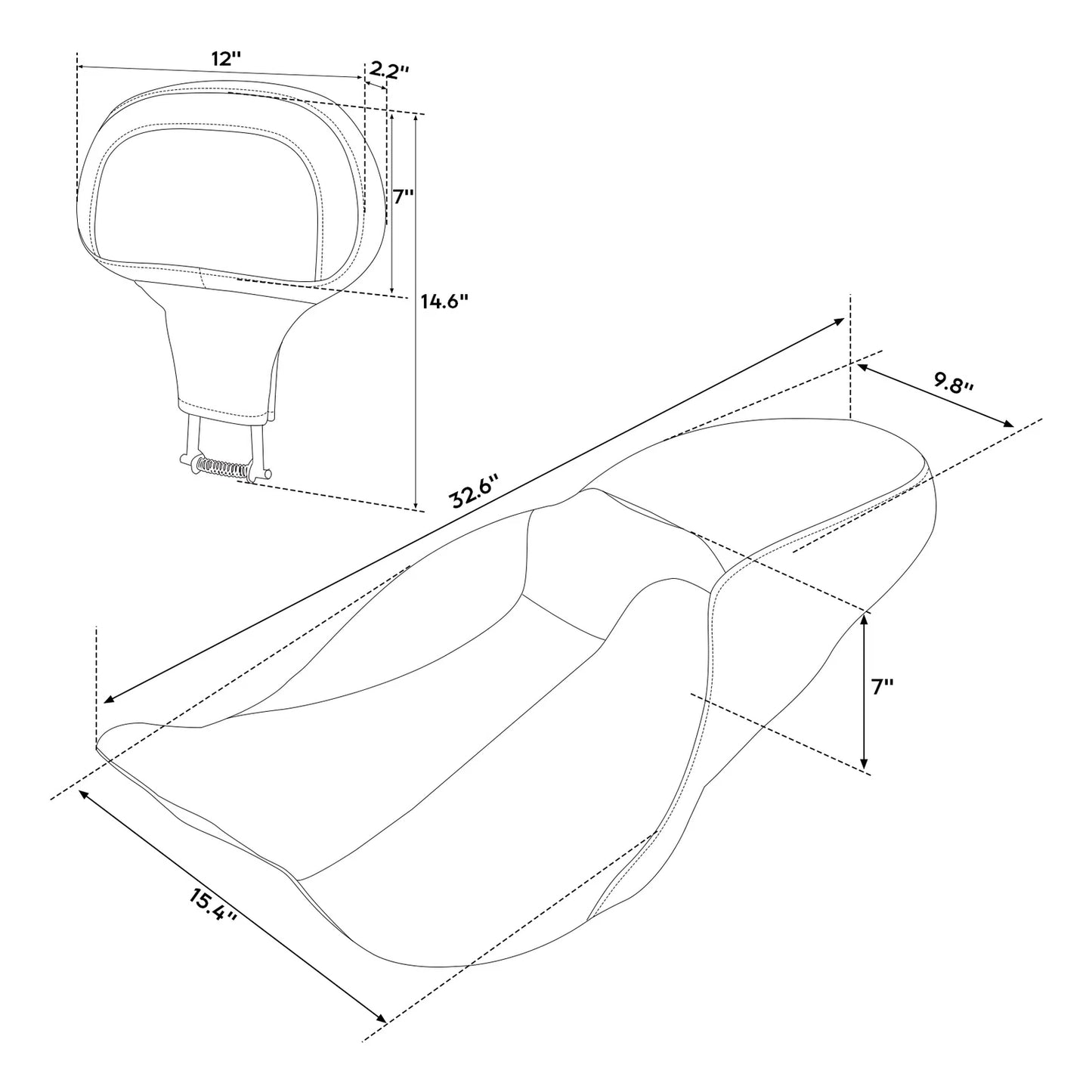 Backrests Driver & Passenger for Harley Street Glide (2009-2023)