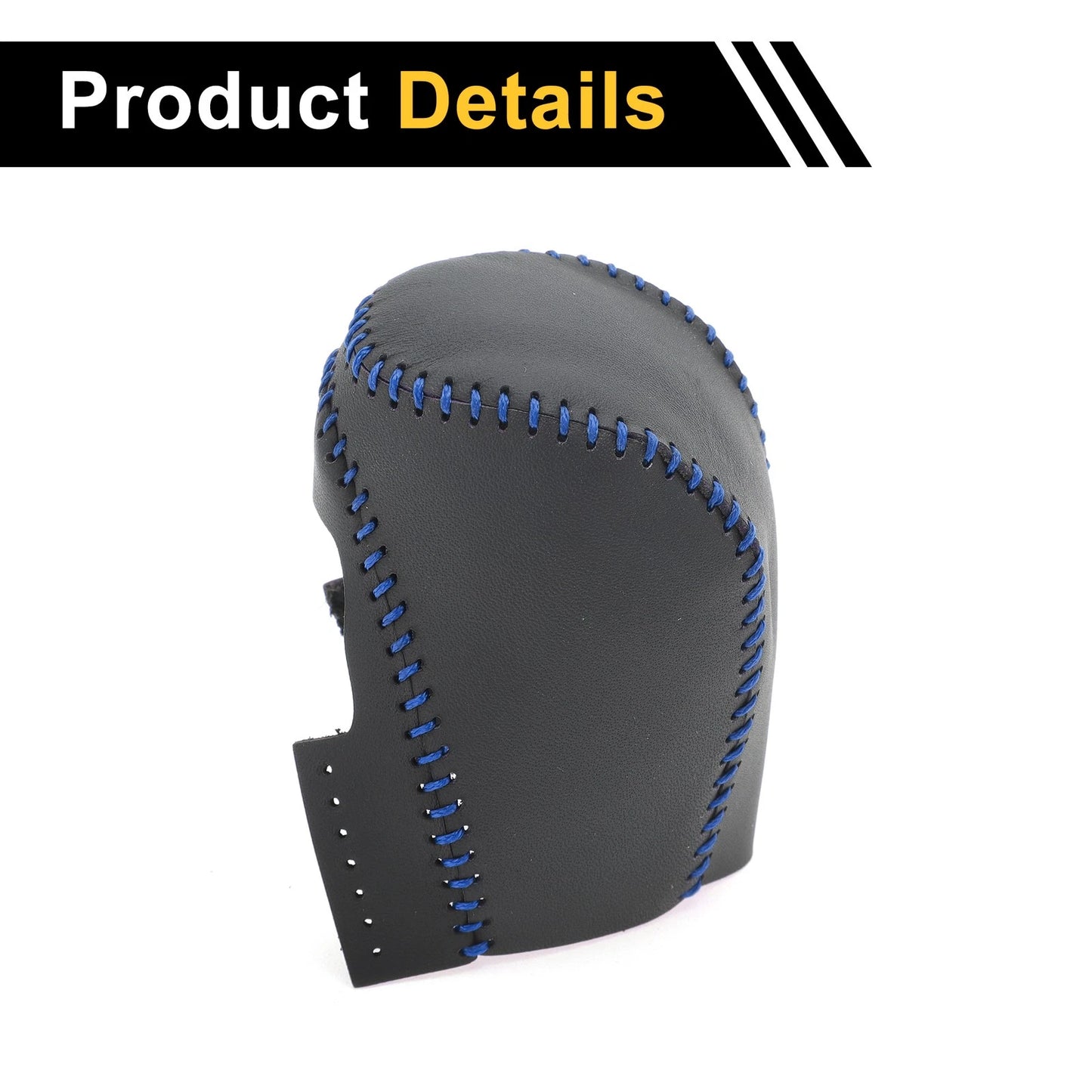 Car Gear Shift Knob Cover for Honda Civic (2016-2021) Black Blue Faux Leather