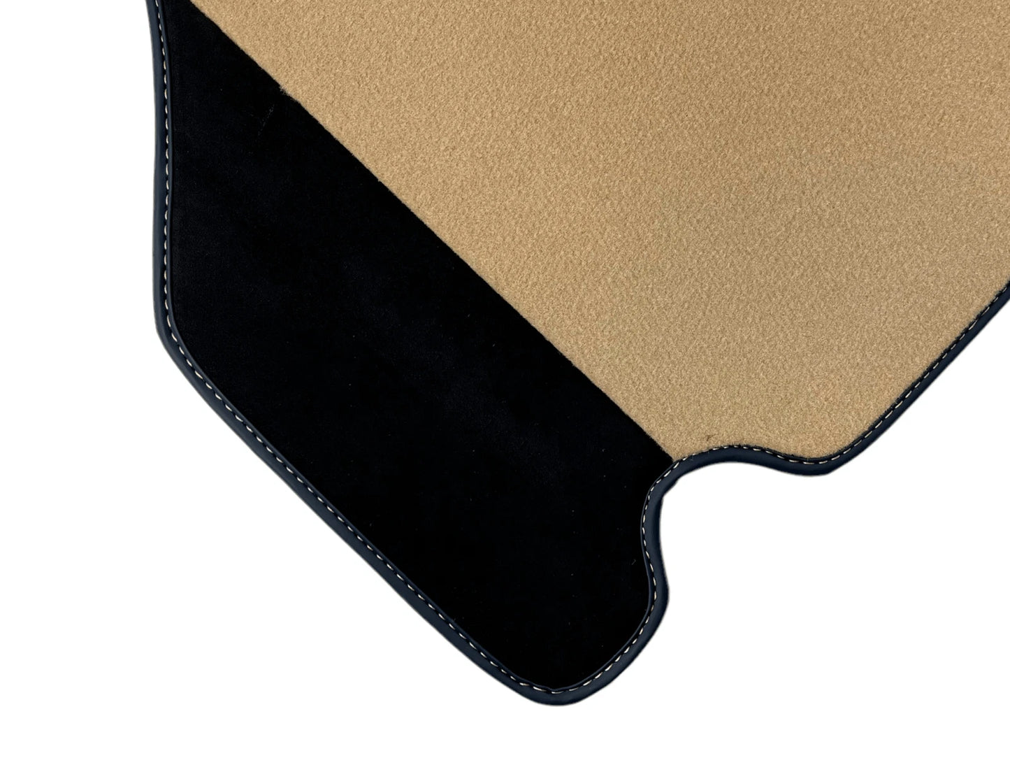 Beige Floor Mats for Ferrari F430 Carpet with Alcantara Leather (2004-2009)