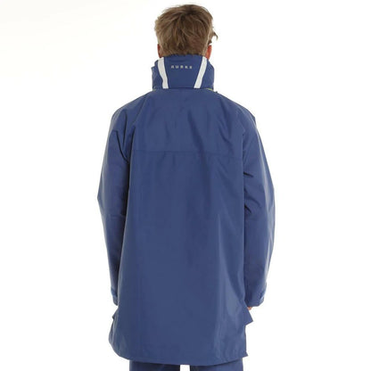 Burke Super Dry Rain Jacket Sailing 3/4 Length Blue/White Waterproof