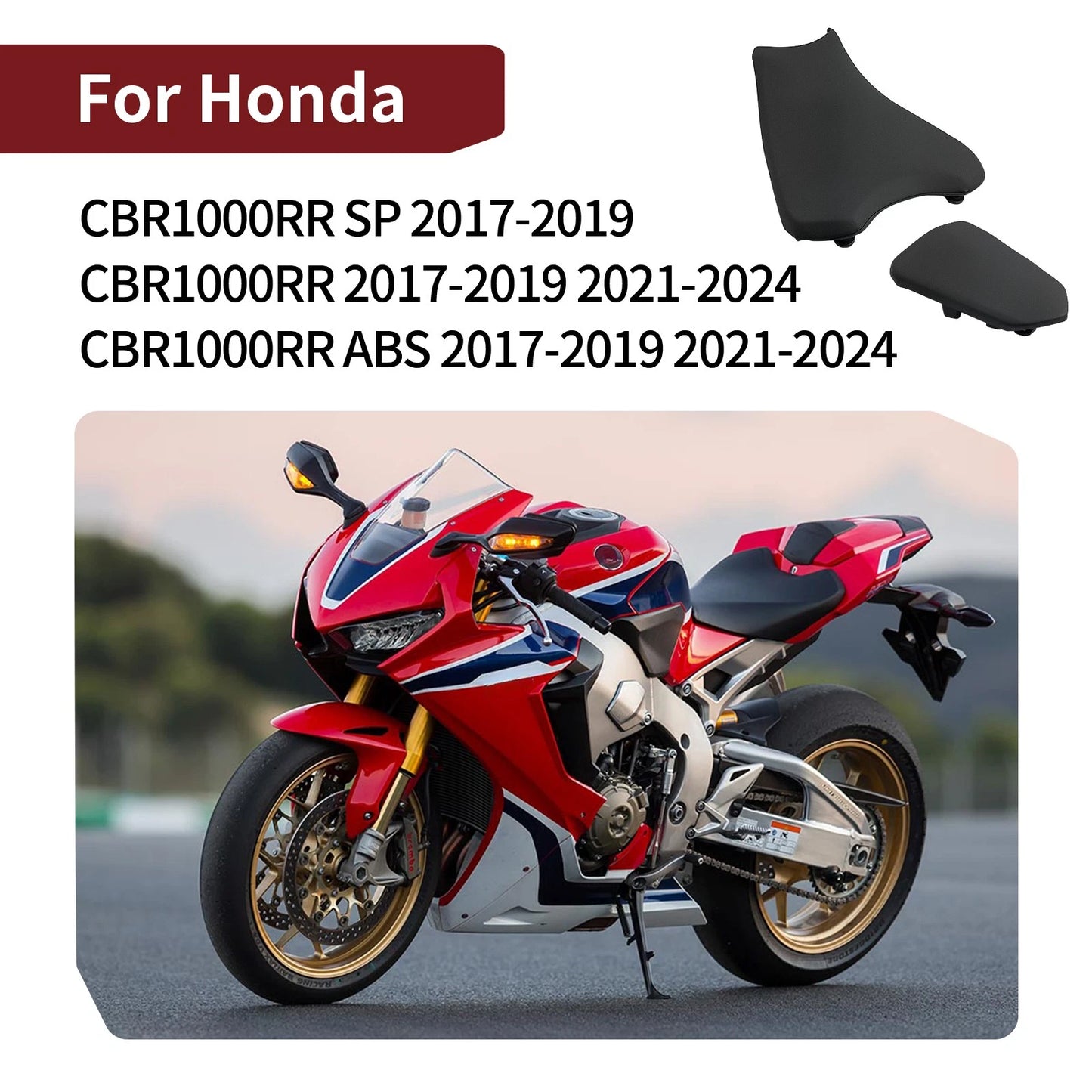 Front Driver & Rear Passenger Seat for Honda CBR1000RR (2017-2024)