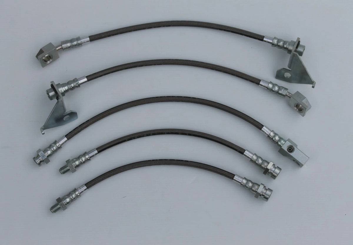 Braided Brake Hose Set (5) for Ford Falcon XD to XF (EA-ED)