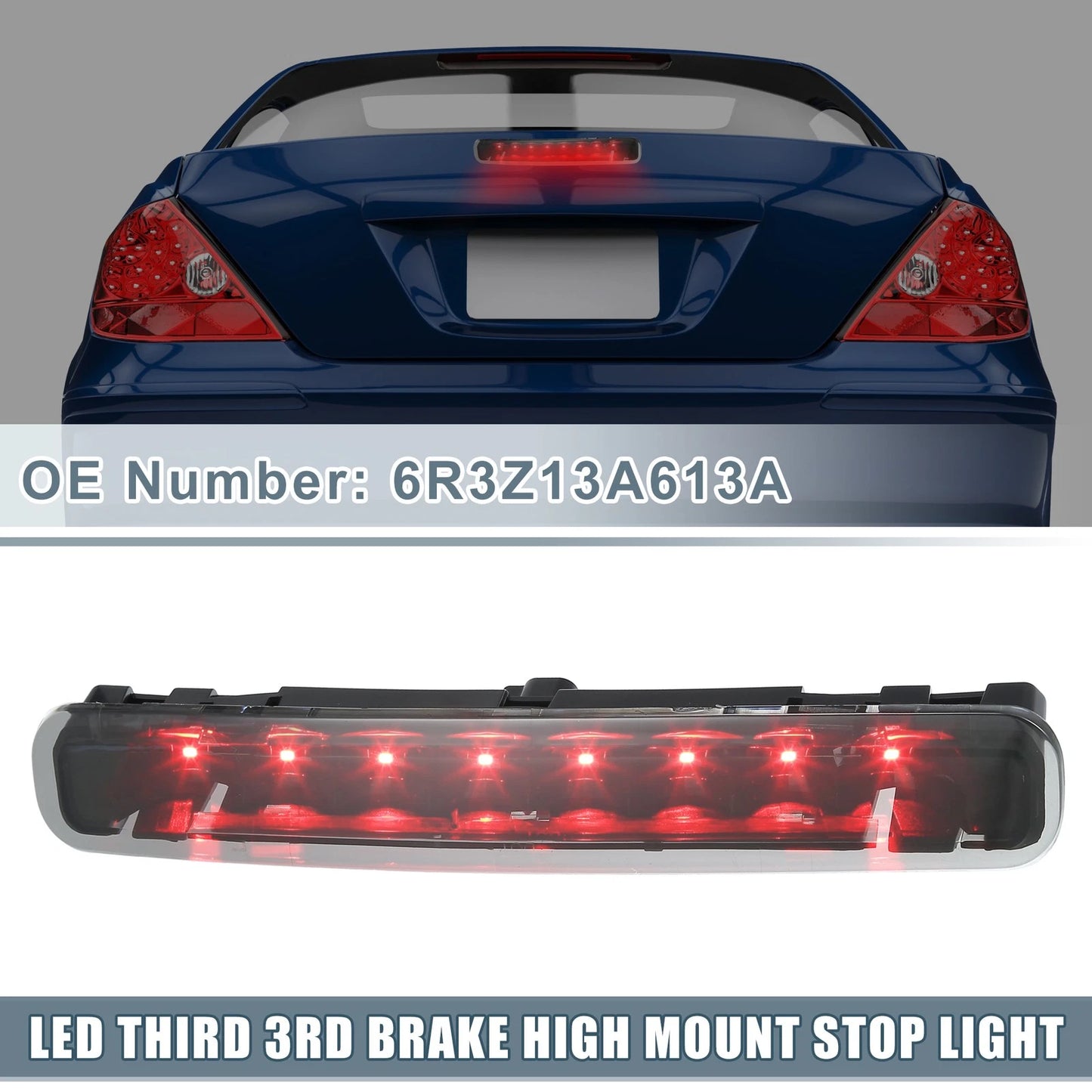 High Mount Stop Light for Ford (Black Housing Smoked Lens) (2006-2014)