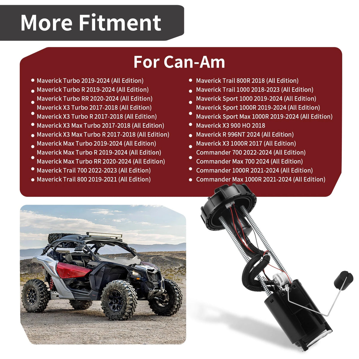 Fuel Pump Assembly for Can-Am Maverick Sport 1000 1000R Max (2019–2024)