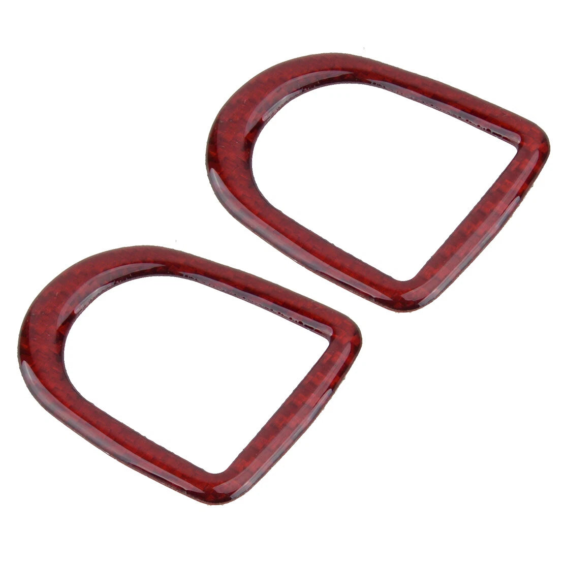 Red Carbon Fiber Door Lock Pins Covers for Ford Mustang GT (2005-2009)