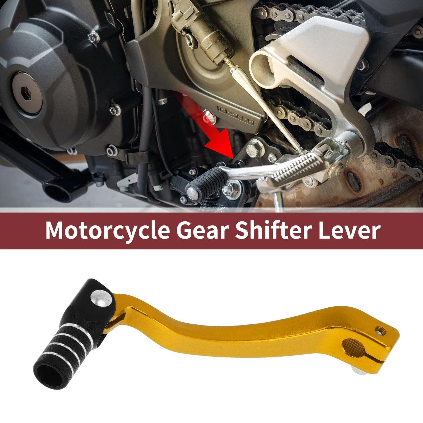 Folding Gear Shifter Lever Gold Tone Black Silver Tone for Kayo T6