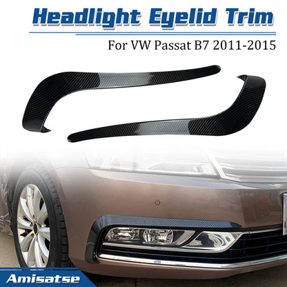 2 x Front Bumper Fog Light Covers for VW Passat B7 (2011-2015)