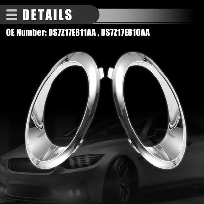 Fog Light Bezel for Ford (DS7Z17E811AA) Chrome Silver Tone (2013-2014)