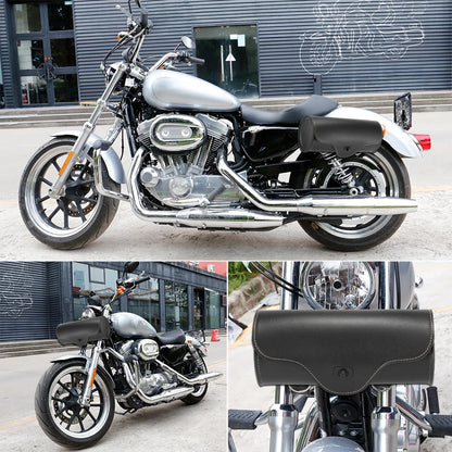 Handlebar Tool Bag for Motorcycle Waterproof Faux Leather