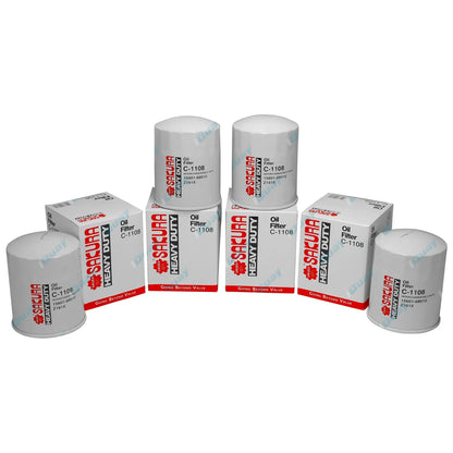 4 Pack Diesel Oil Filter for Toyota Dyna HU40 HU50 6cyl 2H 4.0L 82~84