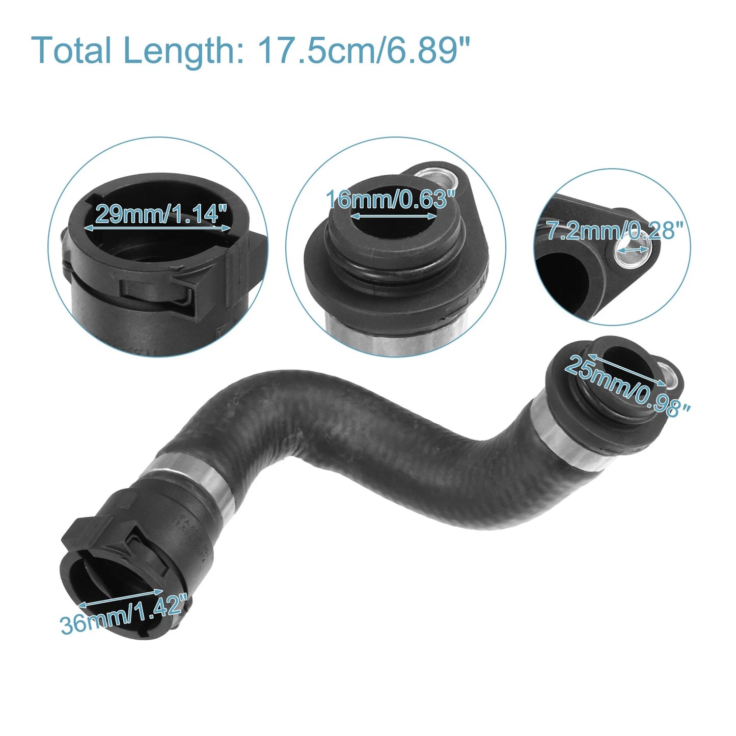 Radiator Coolant Heater Hose for BMW 1 (E81) 116i (2007-2011)