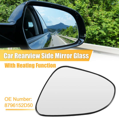 Left Side Rearview Heated Mirror Glass for Toyota Prius C (2012–2015)