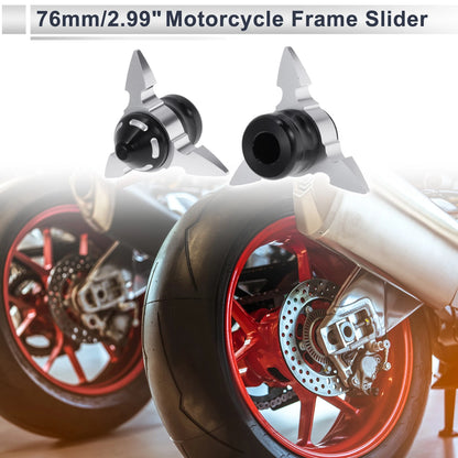 0.59" Aluminum Alloy Plastic Motorcycle Slider Frame 2 x Pcs for Make Model