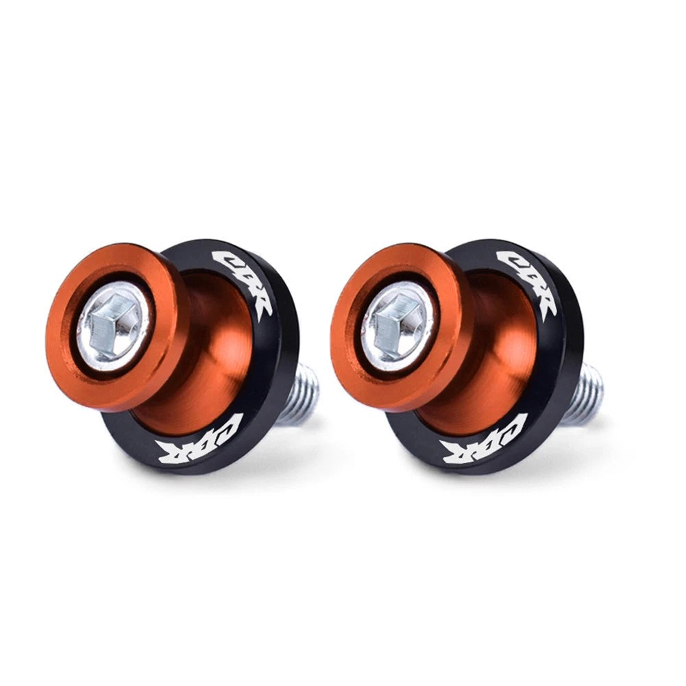 Motorcycle Swingarm Spools 8MM Slider Stand Screws Orange for Honda CBR