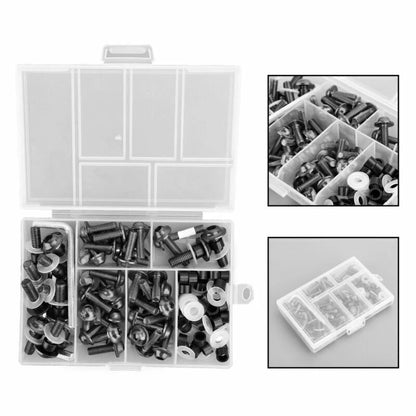 158 Piece Black Aluminium Fairing Bolt Trim Set for BS7