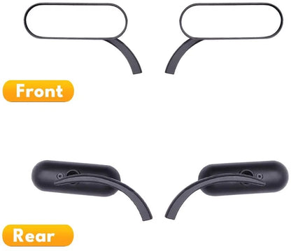 Black Mini Oval Rear View Side Mirrors for Harley V Rod (2002-2017)