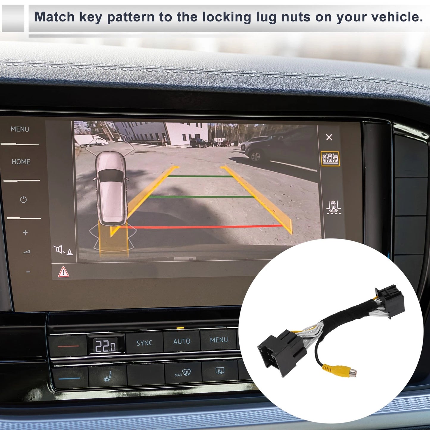 Rear View Camera Adapter Wire Harness Cable for Ford Focus (2019-2020) 1 x RCA