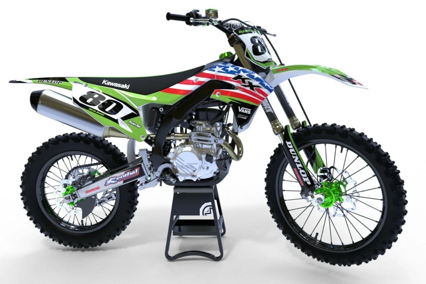 Custom Graphics Kit for Kawasaki KLX 110 (2010-2025) SWAT Style Stickers