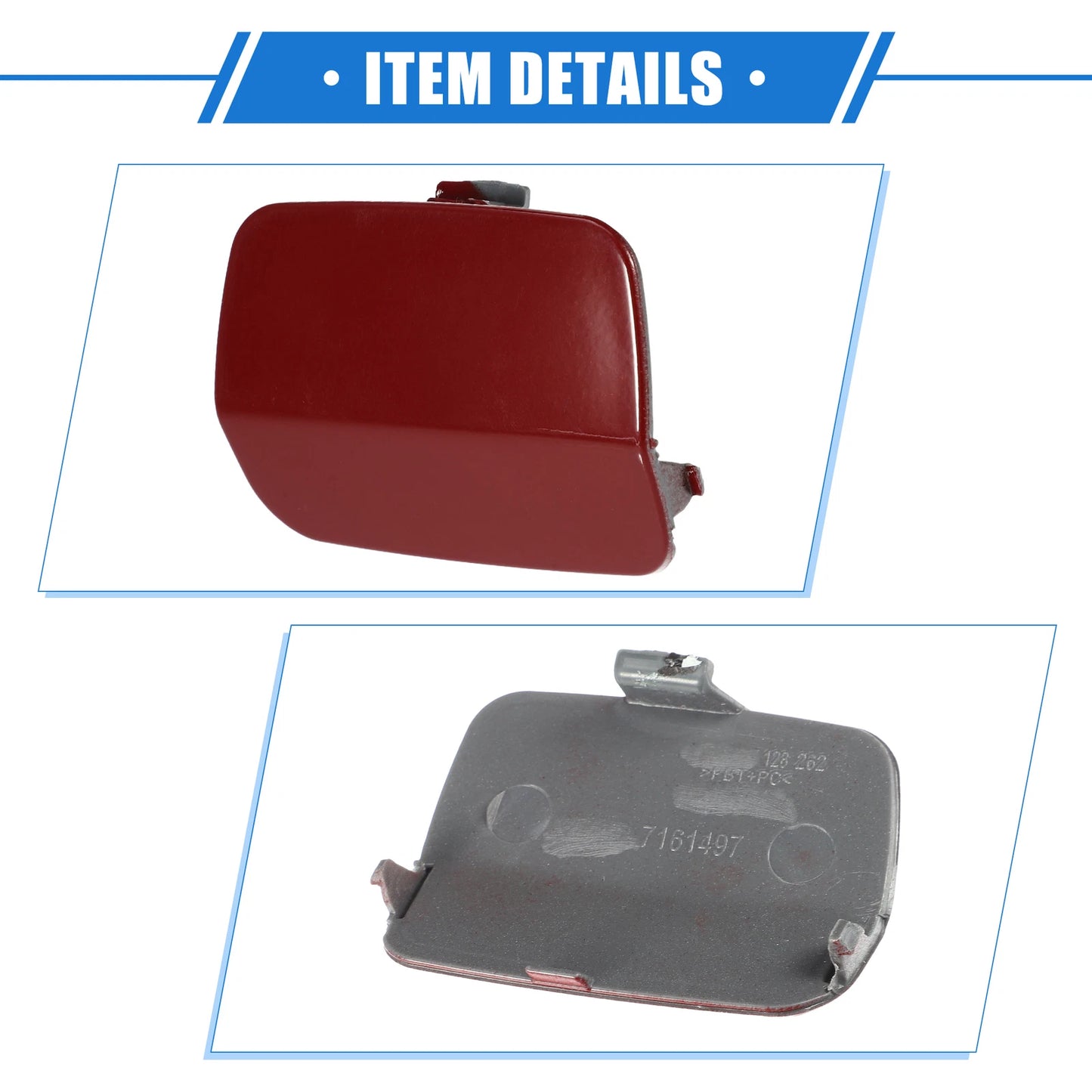 Car Tow Hook Eye Cover Cap for BMW 3-Series 328i 335i (2007-2010) Red Right