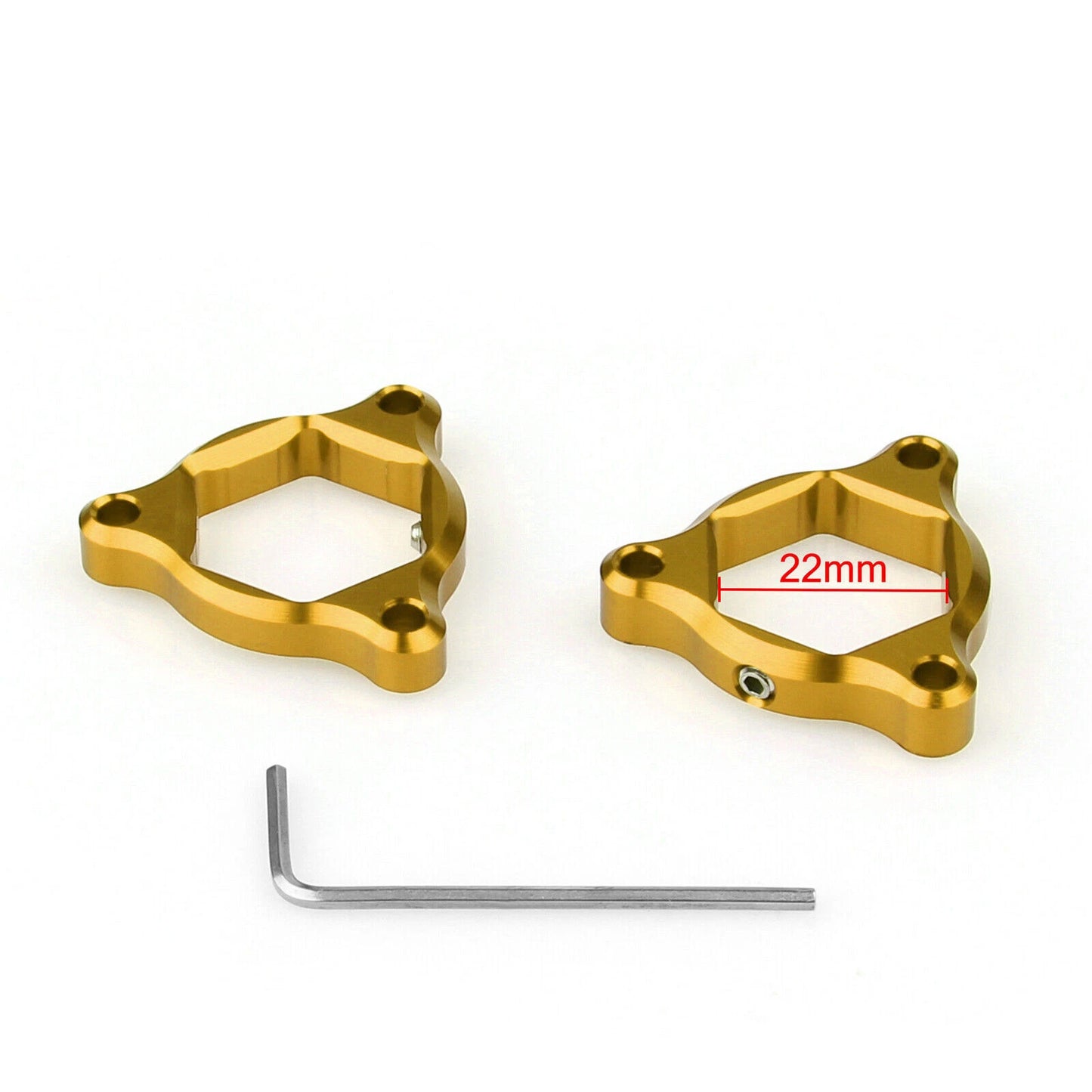Fork Adjuster 22mm Gold for Kawasaki ZX6R, Z1000, Suzuki GSXR 600/750, Honda CBR 600/900
