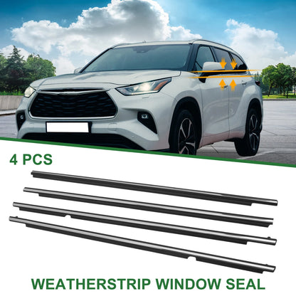 4 x Weatherstrip Window Seal for Toyota Highlander (2012–2015)