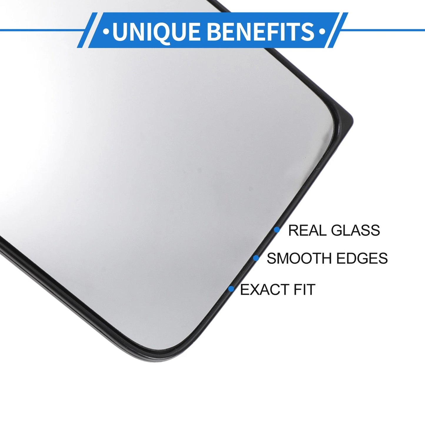 Heated Left Driver Side Lower Part Mirror Glass Replacement for GMC Sierra 1500