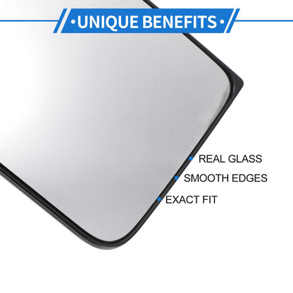 Heated Left Driver Side Lower Part Mirror Glass Replacement for GMC Sierra 1500