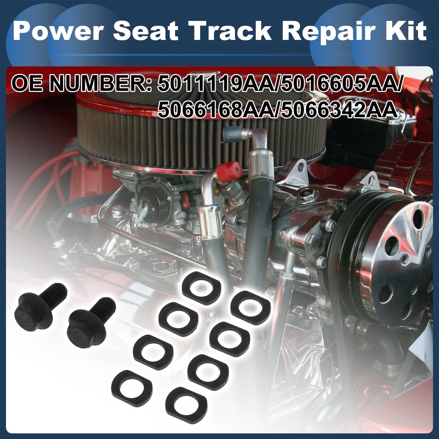 Power Seat Track Repair Kit for Dodge Durango Base (2001) - Black 1 Set