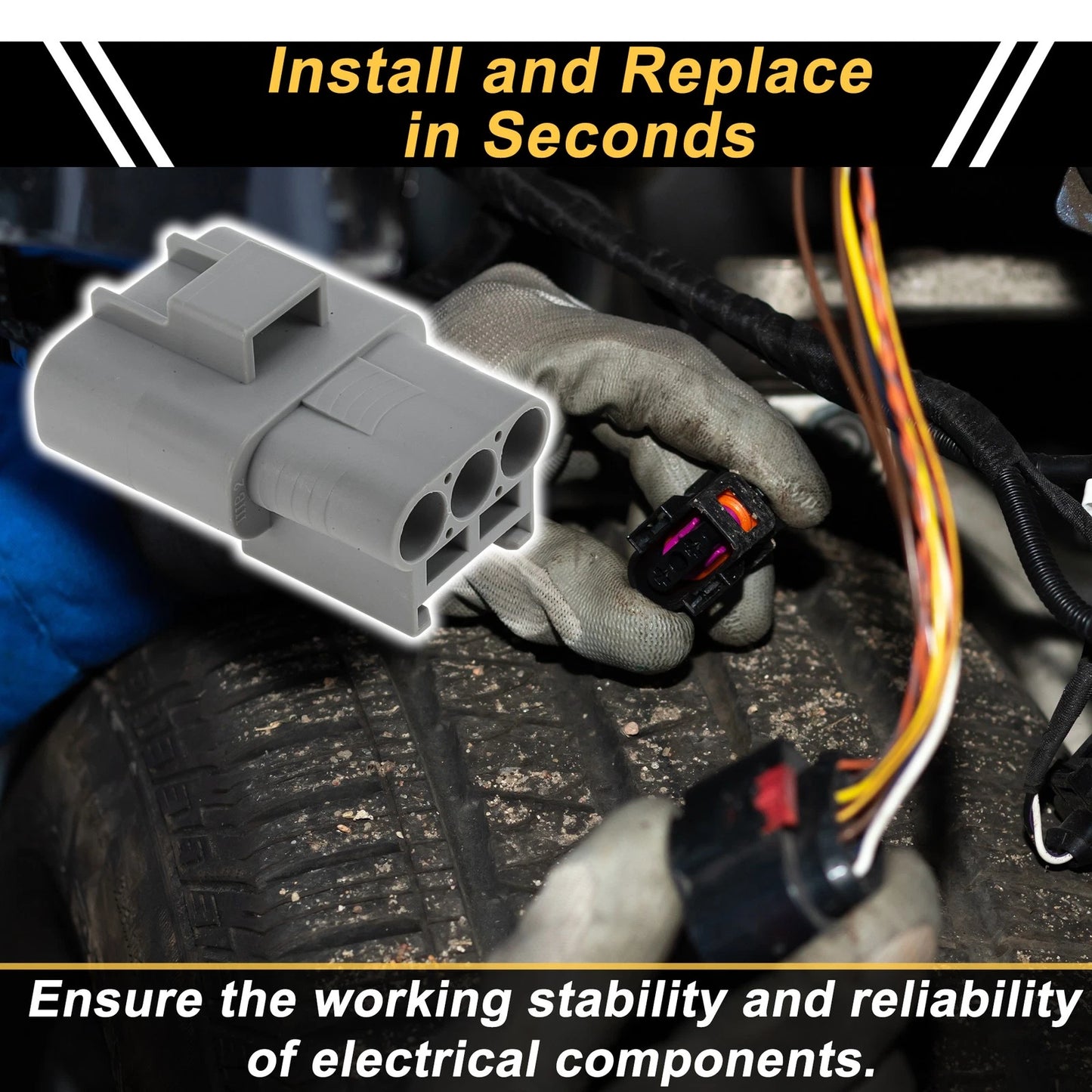 3 Pin Electric Fan Control Connector for Toyota (2000-2006)