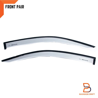 Silver Weather Shield Visor Sun Rain Guard for Ford Ranger (2022-2024)