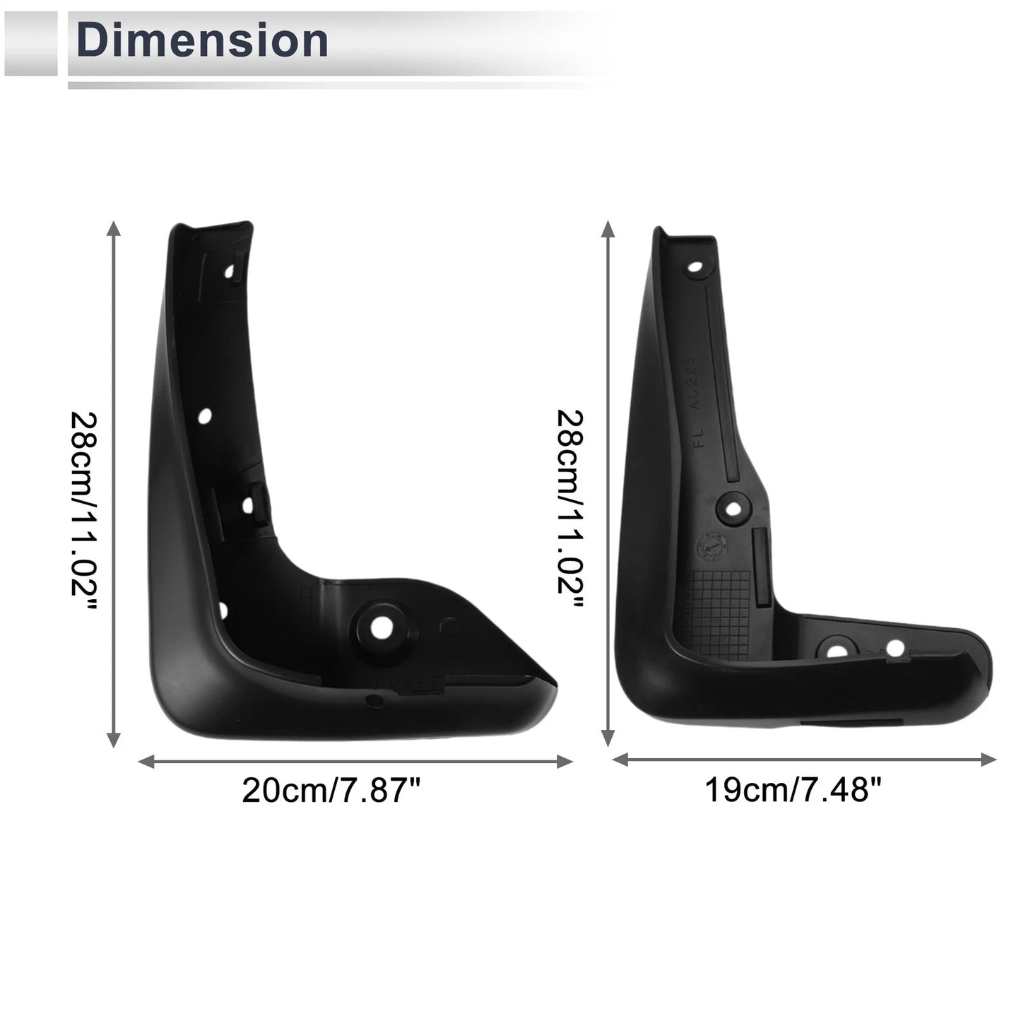 Mud Flaps Splash Guards 1 Set for Subaru Legacy (2006-2009)
