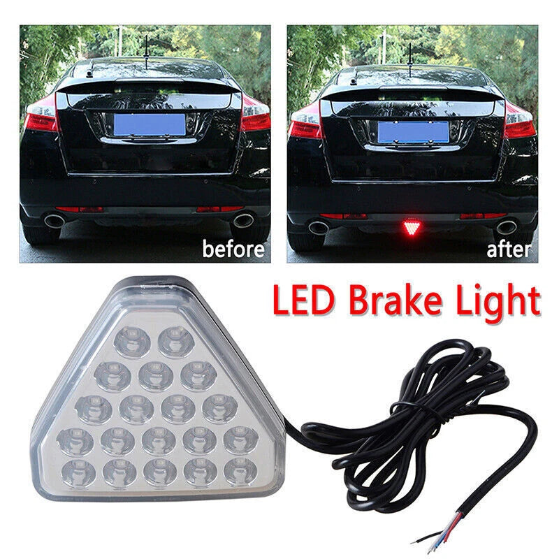 F1 Style Triangle 20 LED Rear Stop Tail 3rd Brake Light for Universal (N/A)