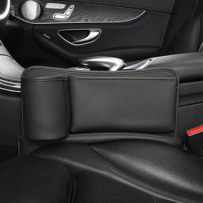 Left Side Gap Filler Phone Holder Organizer for Car Seat - Black