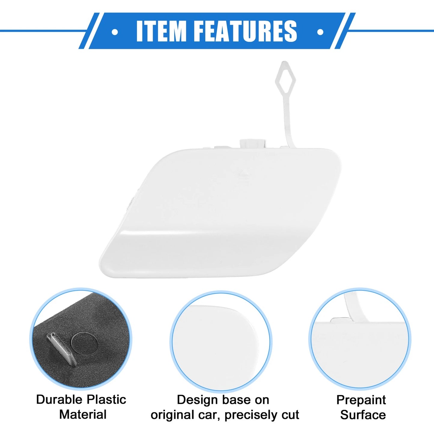 Car Rear Bumper Tow Hook Eye Cover for Mercedes-Benz C300 (2015-2021)
